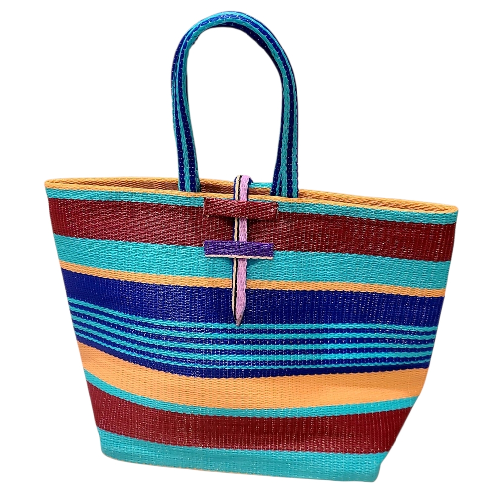 Colorful Striped Tote Bag